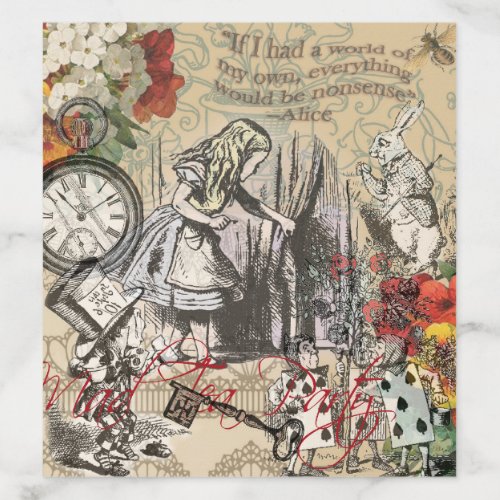 Alice in Wonderland Curtain Nonsense Envelope Liner