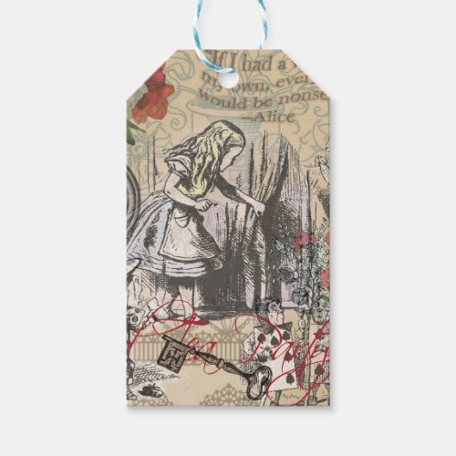 Alice in Wonderland Curtain Nonsense Gift Tags