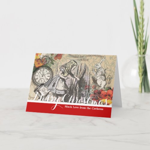 Alice in Wonderland Curtain Nonsense Holiday Card