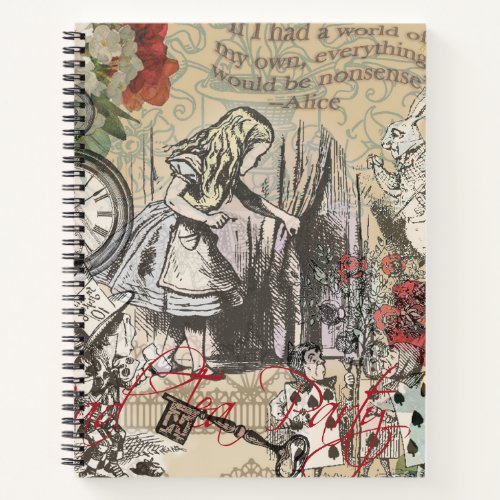 Alice in Wonderland Curtain Nonsense Notebook
