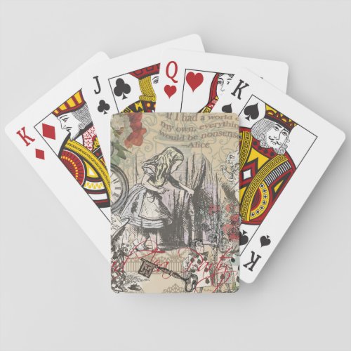 Alice in Wonderland Curtain Nonsense Playing Cards