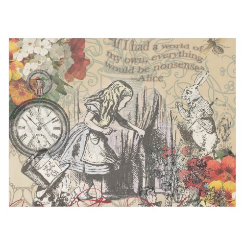 Alice in Wonderland Curtain Nonsense Tablecloth