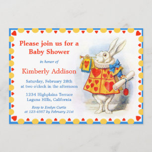 Alice in Wonderland Custom Baby Shower Invites
