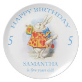 Alice in Wonderland Custom Birthday Gift Plate (Front)