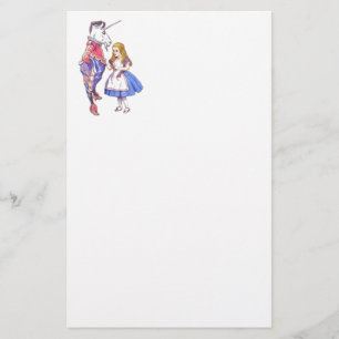 Alice in Wonderland custom paper sheets