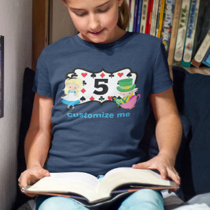 Alice in Wonderland Cute Birthday Party Custom Kid T-Shirt