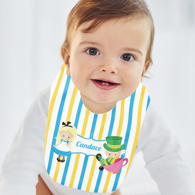 Alice in Wonderland Cute Custom Girl Baby Bib (Creator Uploaded)