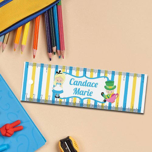 Alice in Wonderland Cute Custom Kids Name Ruler