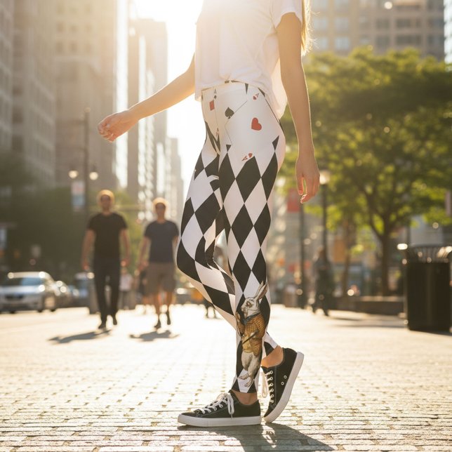 Alice in Wonderland Cute Diamond Pattern Leggings (Creator Uploaded)