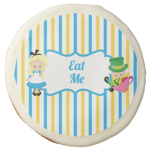 Alice in Wonderland Cute Eat Me Kid Birthday Party Sugar Cookie