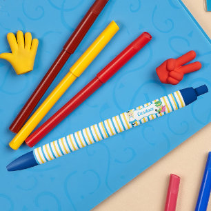 Alice in Wonderland Cute Kids Book Blue Yellow Pen