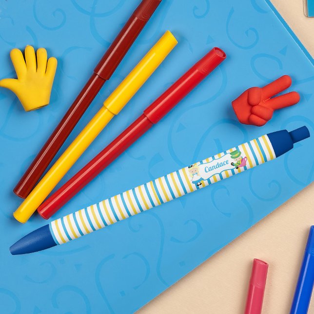 Alice in Wonderland Cute Kids Book Blue Yellow Pen (Creator Uploaded)