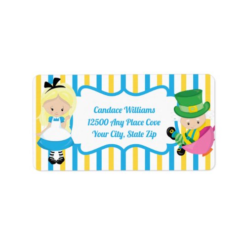 Alice in Wonderland Cute Kids Return Address Label