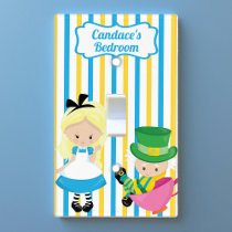 Alice in Wonderland Cute Personalized Kids Room Light Switch Cover