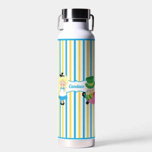 Alice in Wonderland Cute Tea Party Personalized Water Bottle