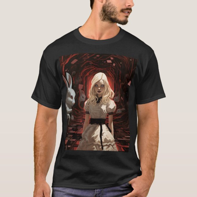 Alice in Wonderland Dark Surrealistic T-Shirt (Front)
