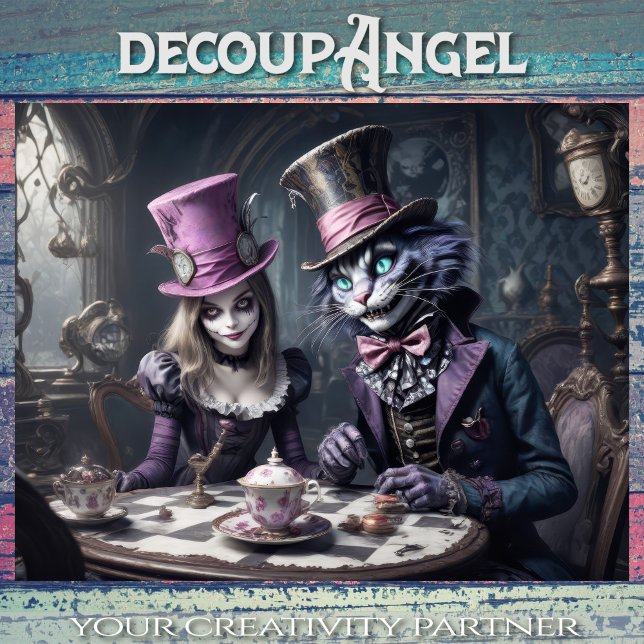 Alice in Wonderland Decoupage  Wrapping Paper Sheets (Creator Uploaded)