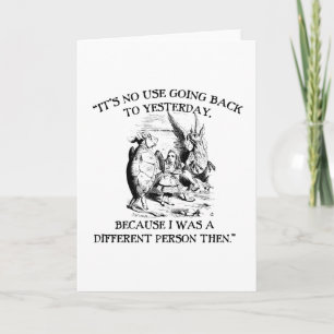 Alice in Wonderland - Different Person Card
