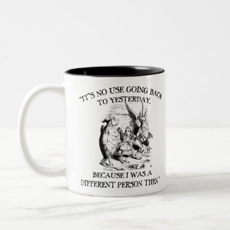 Alice in Wonderland - Different Person Two-Tone Coffee Mug