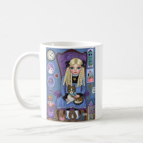 Alice in Wonderland  Dinah Cat Cute Fairy Tale Coffee Mug