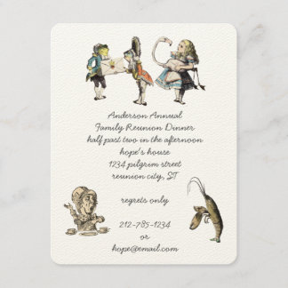 Alice In Wonderland Dinner Party Invitation