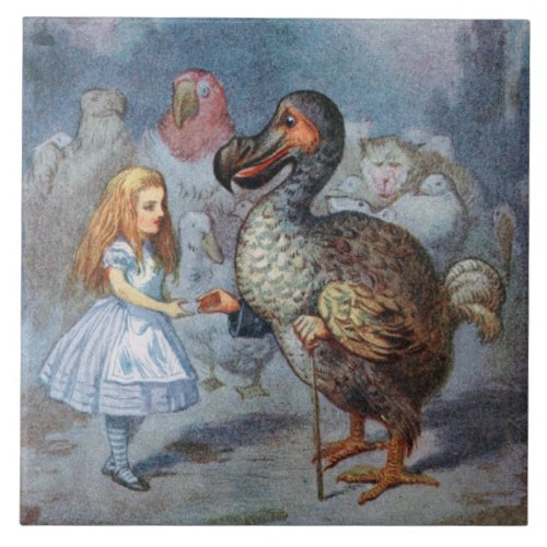 Alice in Wonderland Dodo Art Tile or Trivet