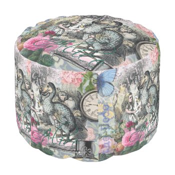 Alice In Wonderland Dodo Classic Artwork Pouf by antiqueart at Zazzle