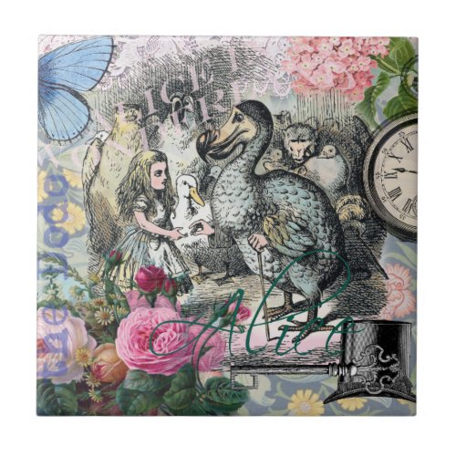 Alice in Wonderland Dodo Classic Artwork Tile