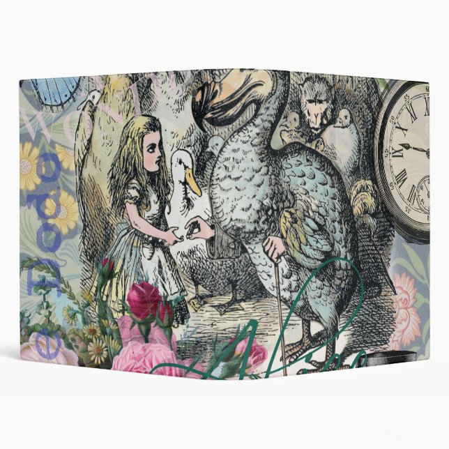 Alice in Wonderland Dodo Classic Tenniel Art Binder (Background)