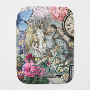Alice in Wonderland Dodo Classic Tenniel Art Burp Cloth