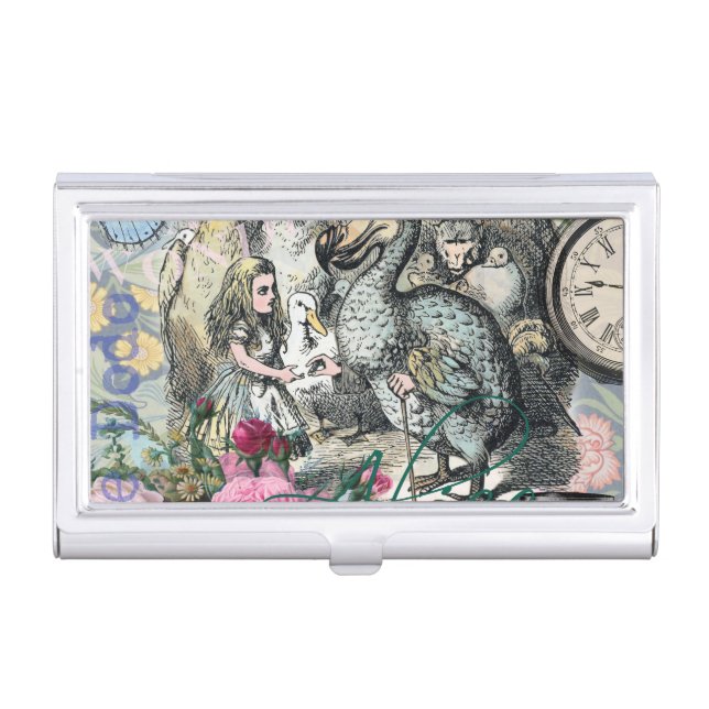Alice in Wonderland Dodo Classic Tenniel Art Business Card Holder (Front)
