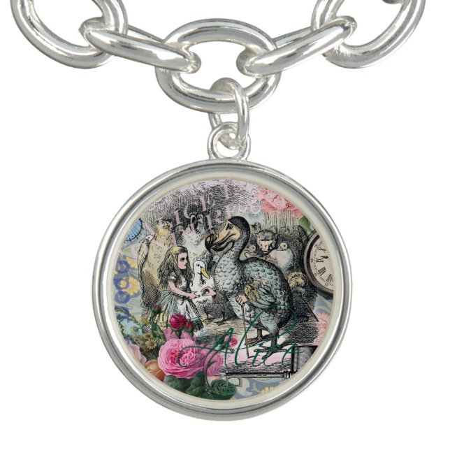 Alice in Wonderland Dodo Classic Tenniel Art Charm Bracelet (Design)