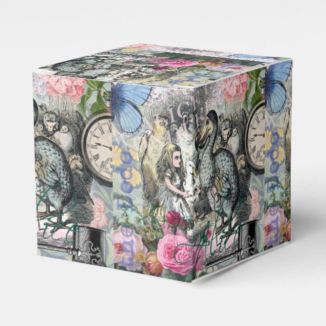 Alice in Wonderland Dodo Classic Tenniel Art Favor Boxes (Front Side)