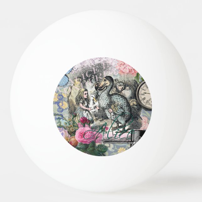 Alice in Wonderland Dodo Classic Tenniel Art Ping-Pong Ball (Front)