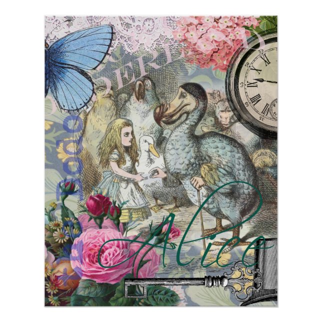 Alice in Wonderland Dodo Classic Tenniel Art Poster (Front)