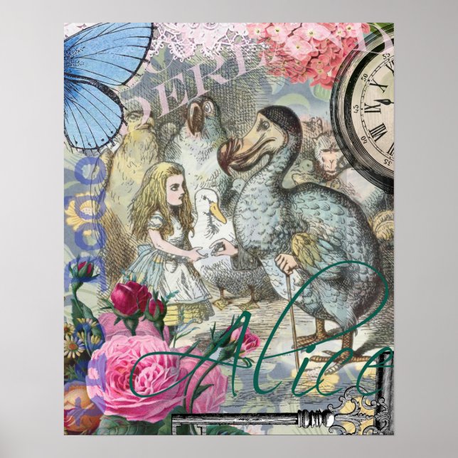 Alice in Wonderland Dodo Classic Tenniel Art Poster (Front)