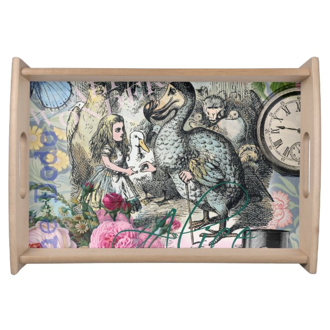 Alice in Wonderland Dodo Classic Tenniel Art Serving Tray (Front)