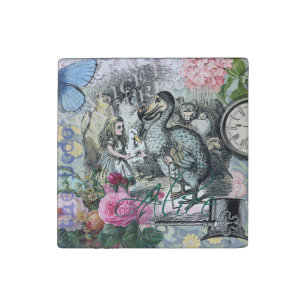 Alice in Wonderland Dodo Classic Tenniel Art Stone Magnet