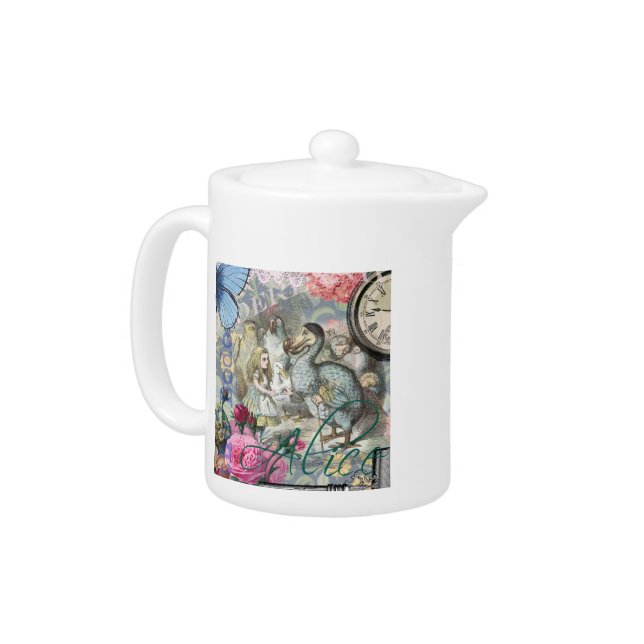 Alice in Wonderland Dodo Classic Tenniel Art Teapot (Left)