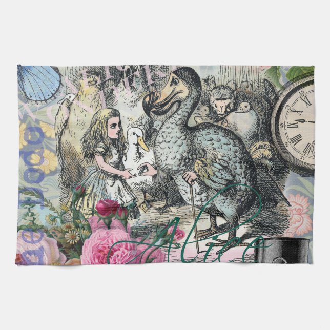 Alice in Wonderland Dodo Classic Tenniel Art Towel (Horizontal)