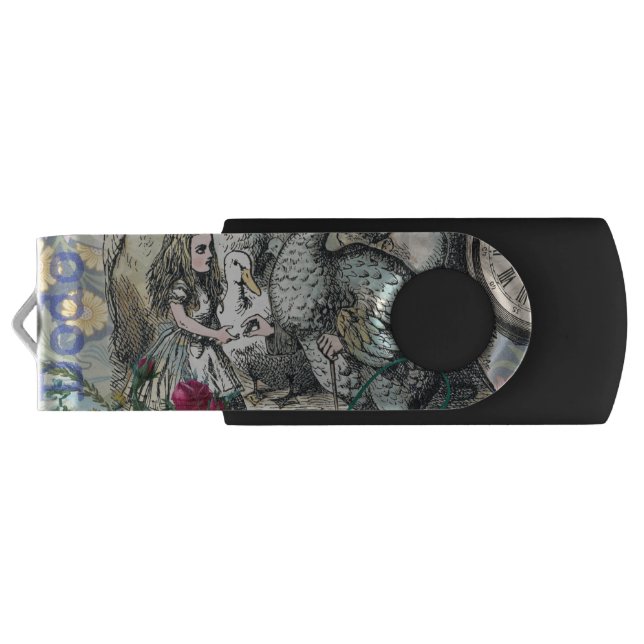 Alice in Wonderland Dodo Classic Tenniel Art USB Flash Drive (Back)