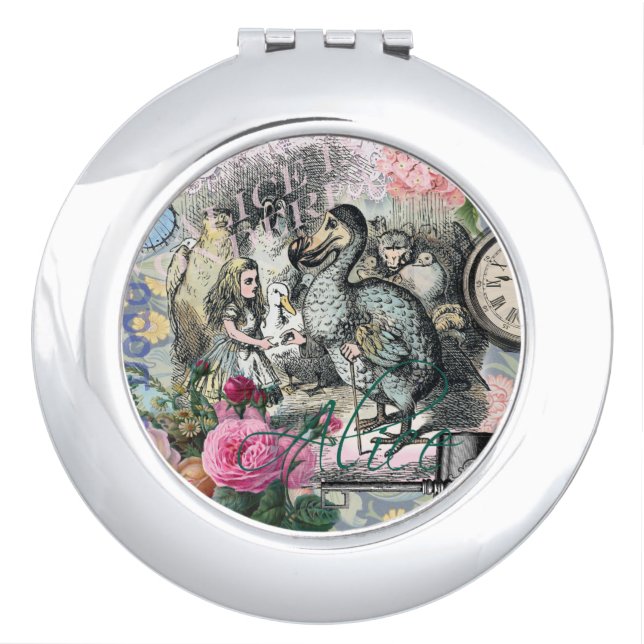 Alice in Wonderland Dodo Classic Tenniel Art Vanity Mirror (Front)