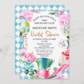 Alice in Wonderland Don't be Late Bridal Shower Invitation (Front/Back)