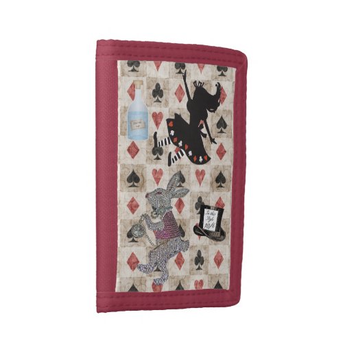 Alice in Wonderland Down the Rabbit Hole Trifold Wallet