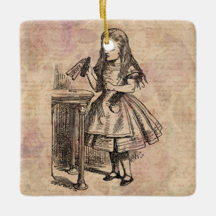 Alice in Wonderland Drink Me Bottle Ceramic Ornament