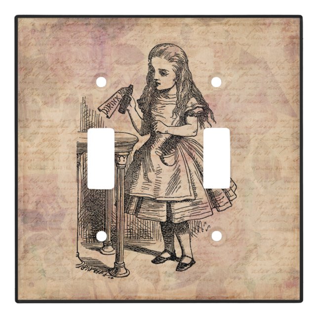 Alice in Wonderland Drink Me Bottle Light Switch Cover (Front)
