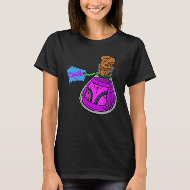 Alice in Wonderland Drink Me Bottle T-Shirt (Front)