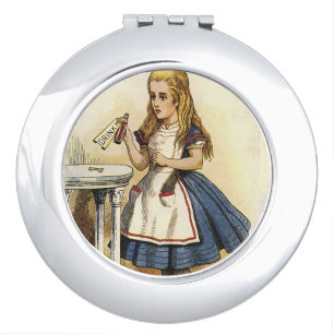 Alice in wonderland drink me compact mirror