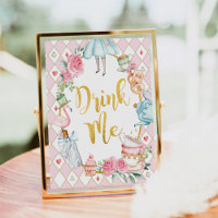 Alice in Wonderland DRINK ME Party Sign