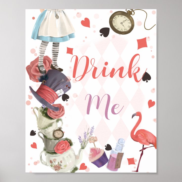 Alice in Wonderland Drink Me Poster | Zazzle